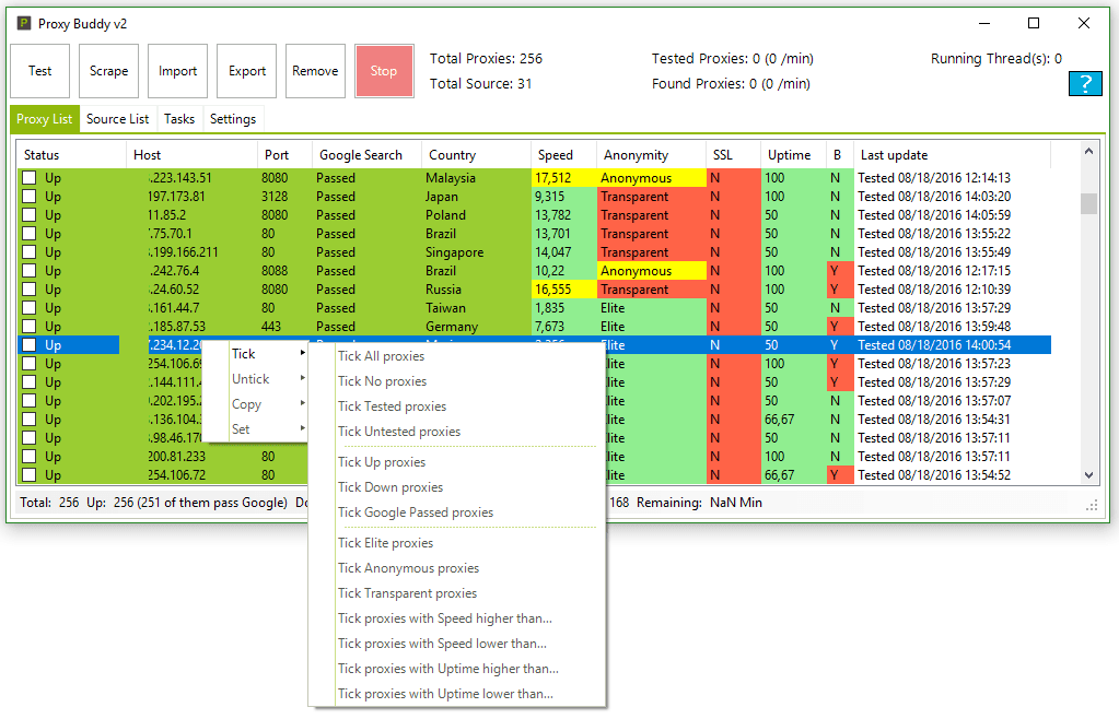 free proxies list