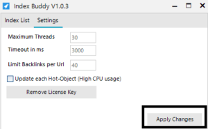 Index Buddy: Application Settings