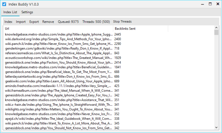 Index Buddy 1.0.3 - Bulk Link Indexer
