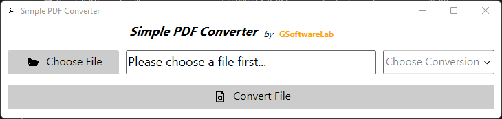 Free simple PDF Converter