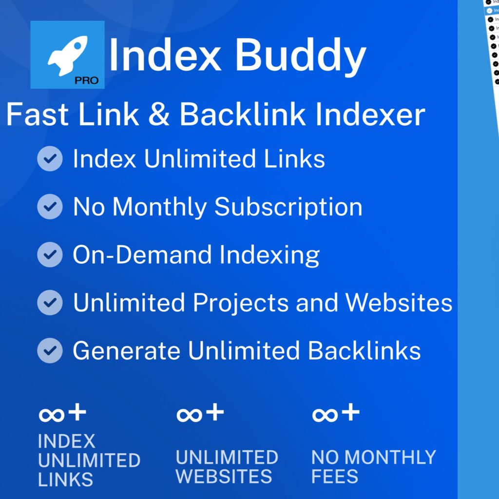 Index Buddy: The Fastest Instant Link Indexer for Backlink Indexing in 2025 1 Index Buddy V2