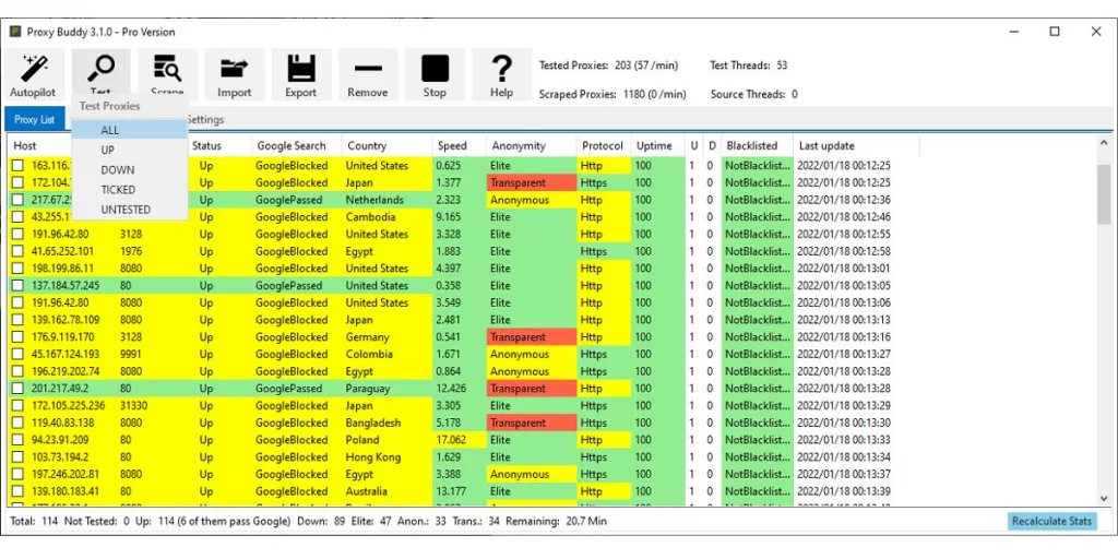 Automates your Proxy Testing Job