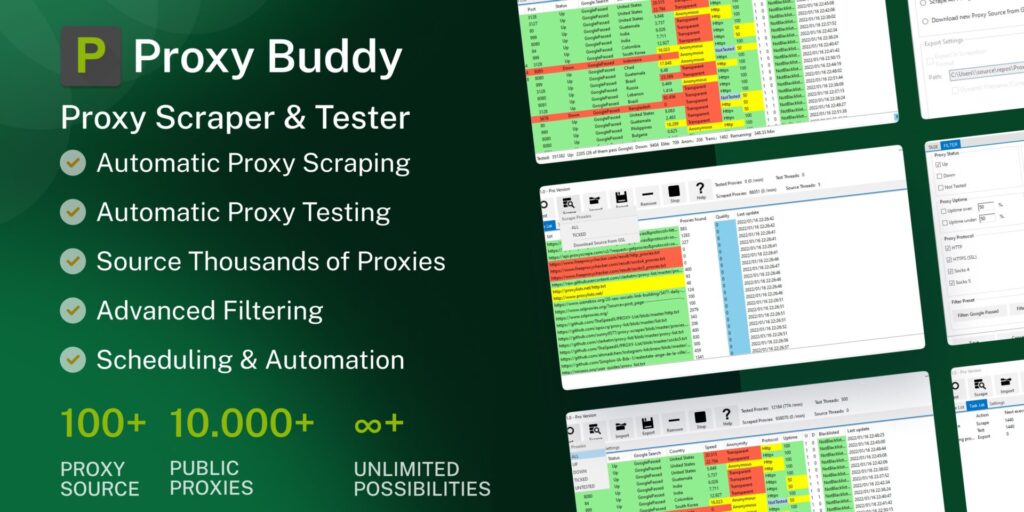 Proxy Scraper and Proxy Checker 2025: Get Unlimited Proxies in Seconds 1 Proxy Buddy: The ultimate tool for proxy scraping and proxy testing