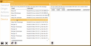 Emulate different devices with our traffic bot