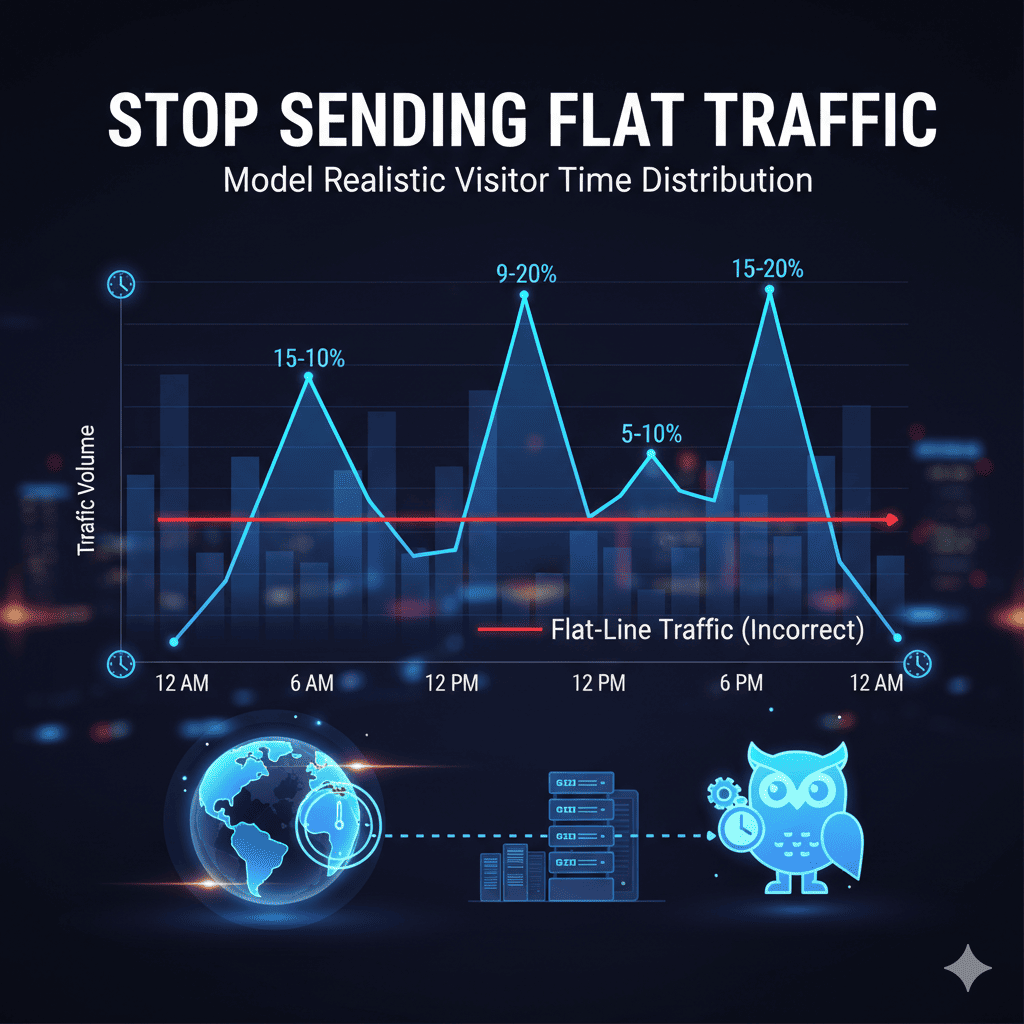 Traffic with Realistic Visitor Time Distribution