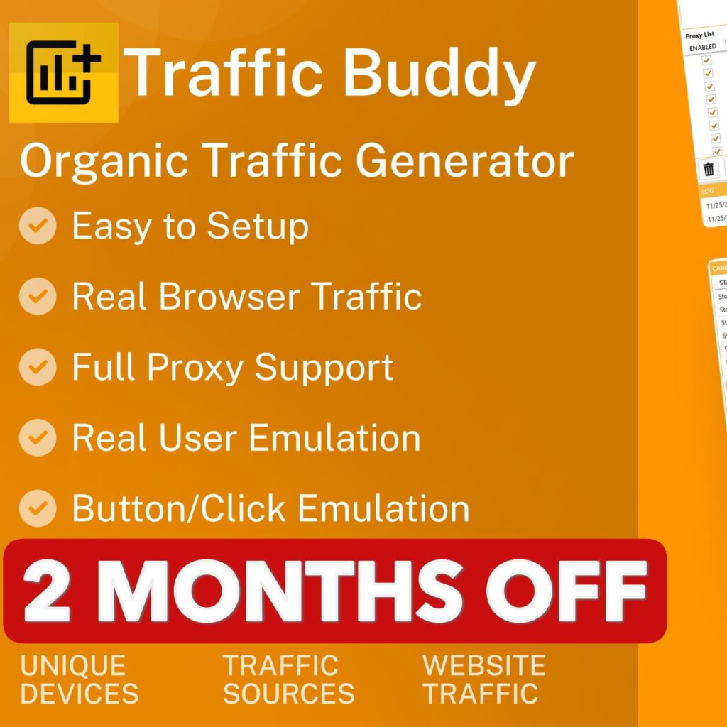 Traffic Buddy 12 Month Subscription with 2 Months Off